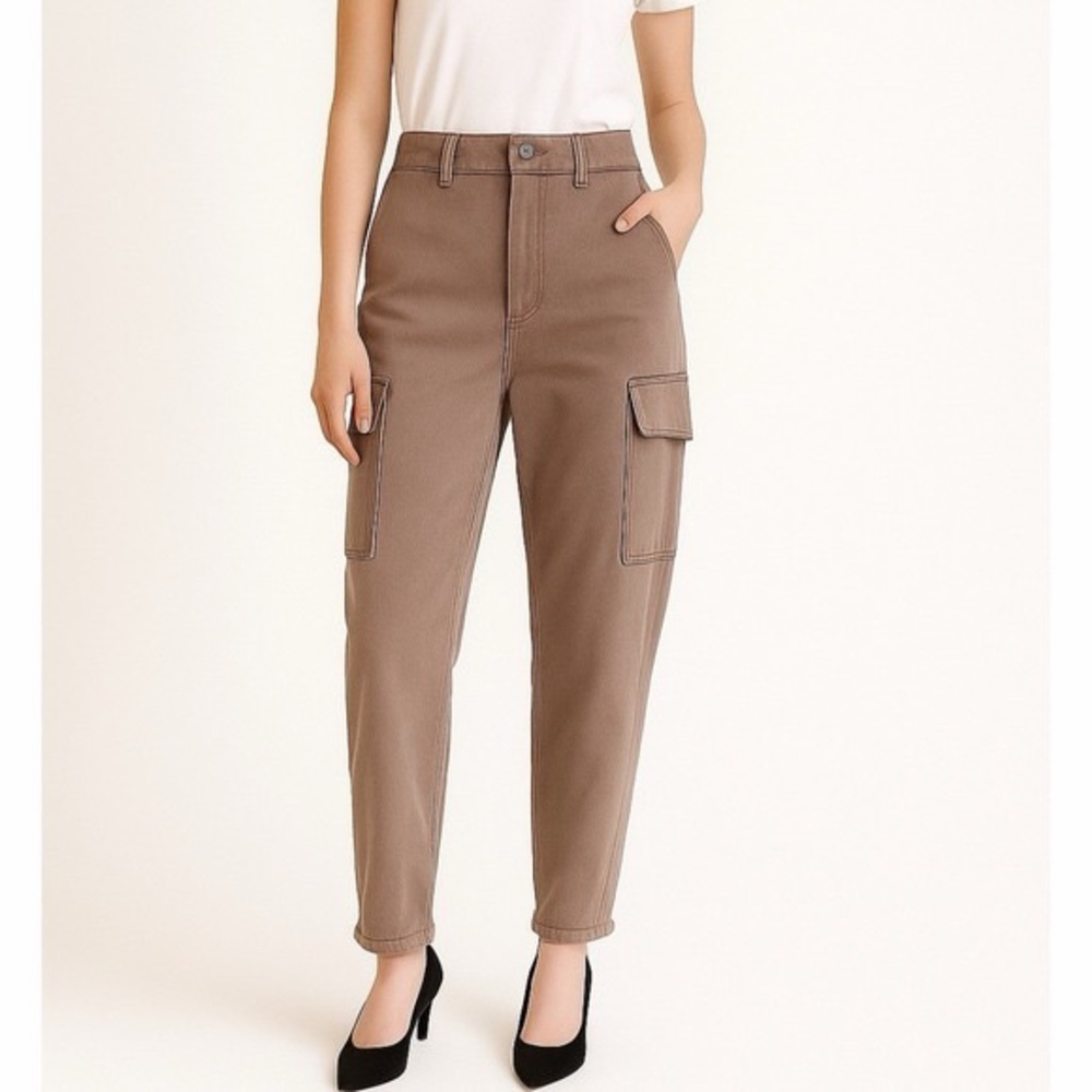 Aritzia Wilfred Free Modern Utility Cargo Tan Pants | Size 2